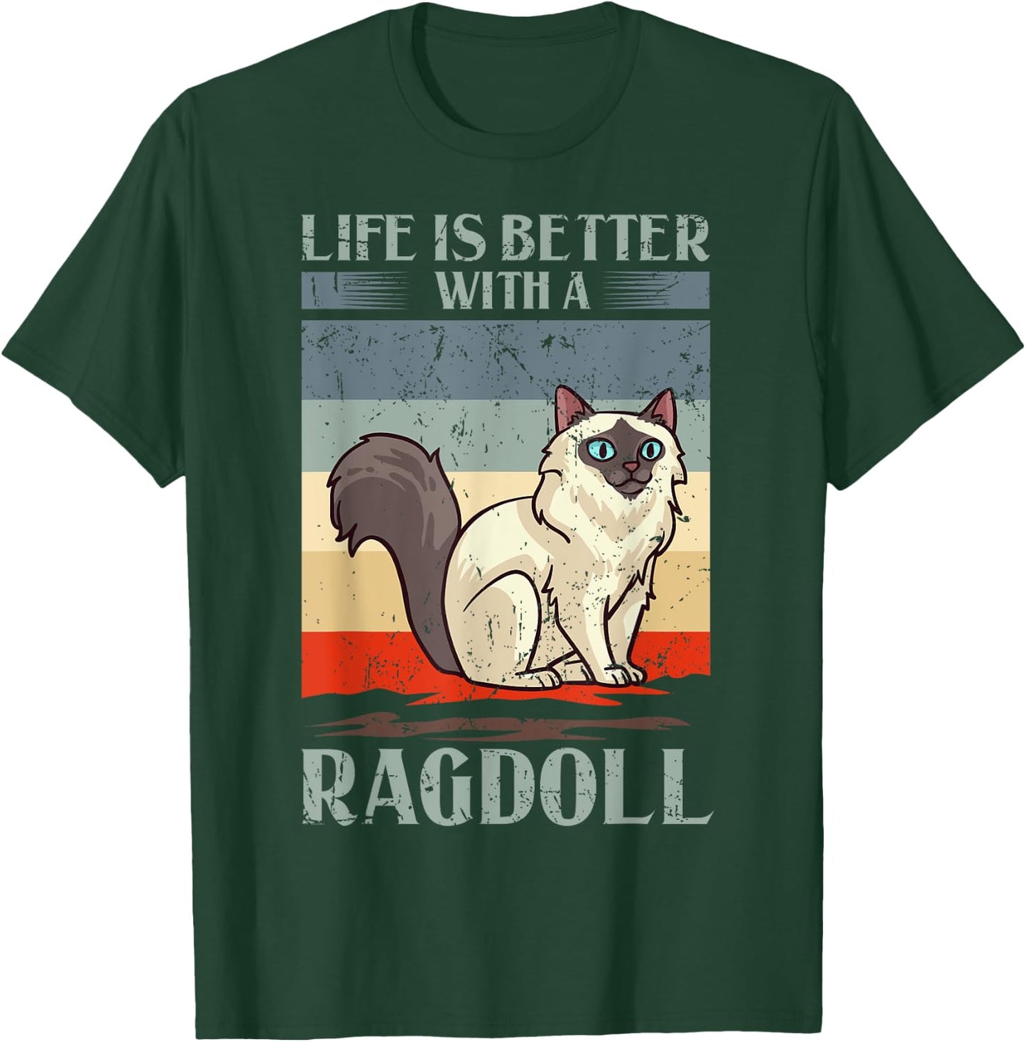 Ragdoll Cat Kitten Owner Lover Women Kids T-Shirt - T-Shirt | Forest