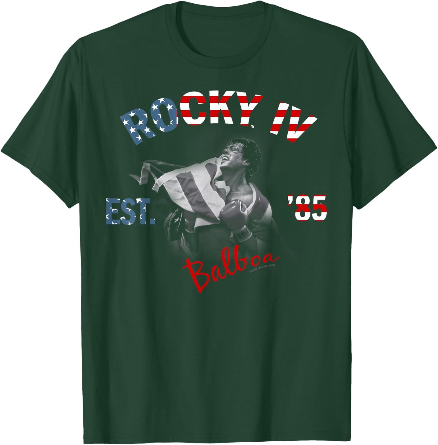 Rocky IV Est. '85 American Flag Fill T-Shirt - T-Shirt | Forest