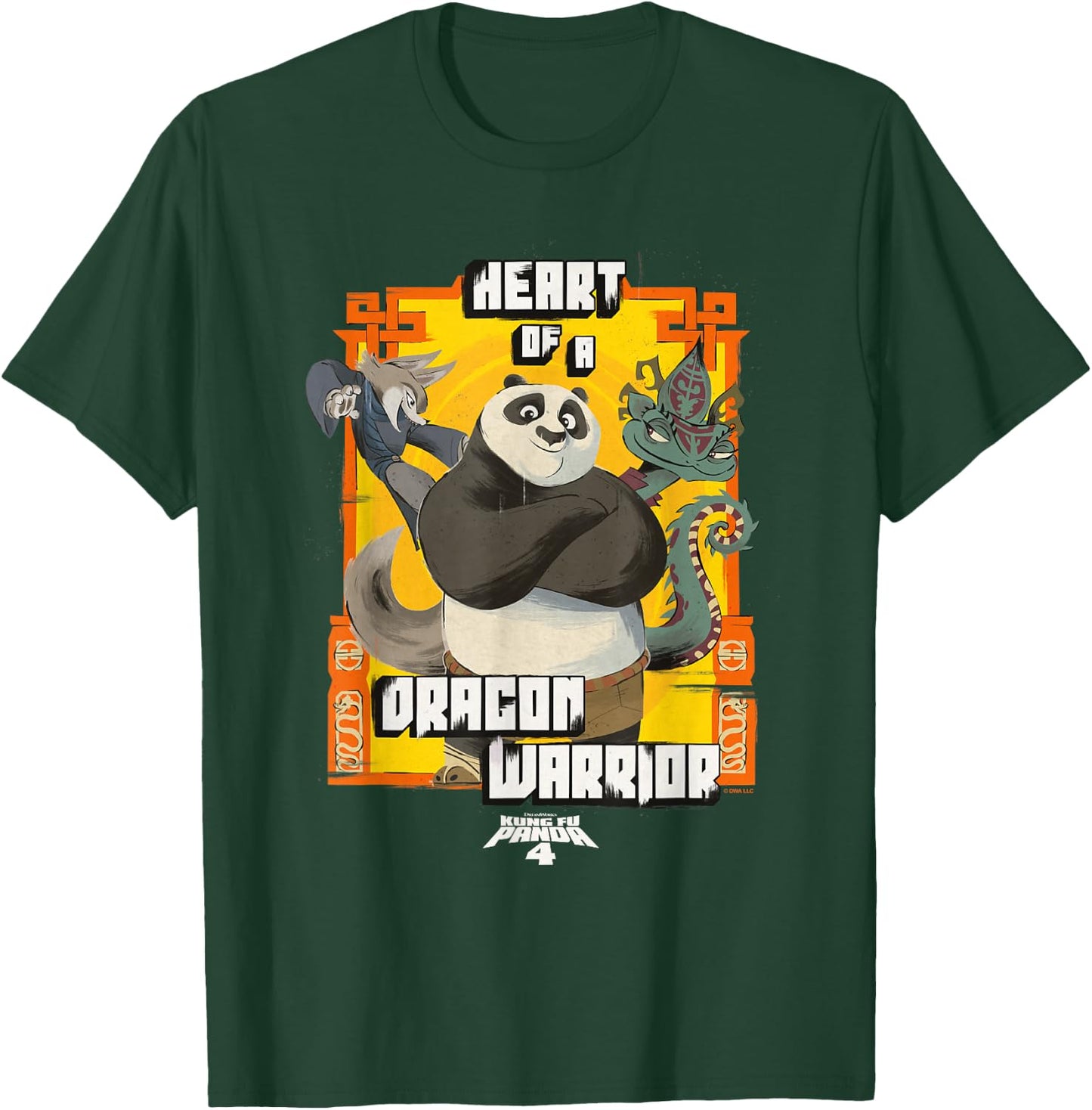 Kung Fu Panda 4 Heart Of A Dragon Warrior Vintage Portrait T-Shirt - T-Shirt | Forest
