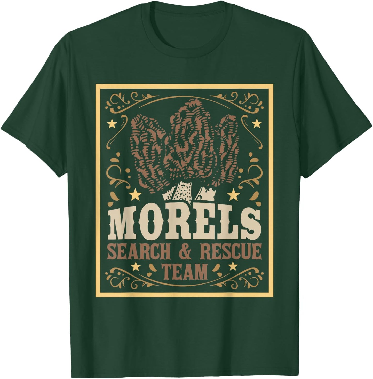Morel Search Rescue Team - Mushroom Hunting Mushroom Hunter T-Shirt - T-Shirt | Forest