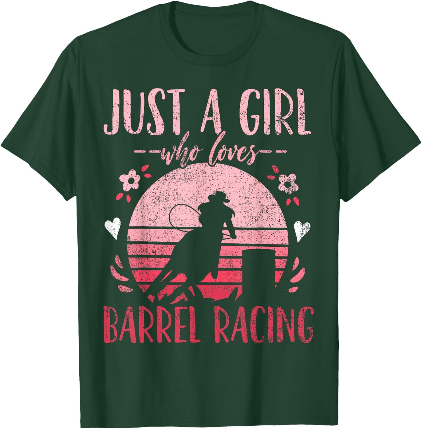 Barrel Racer Just a Girl Who Loves Barrel Racing Vintage T-Shirt - T-Shirt | Forest