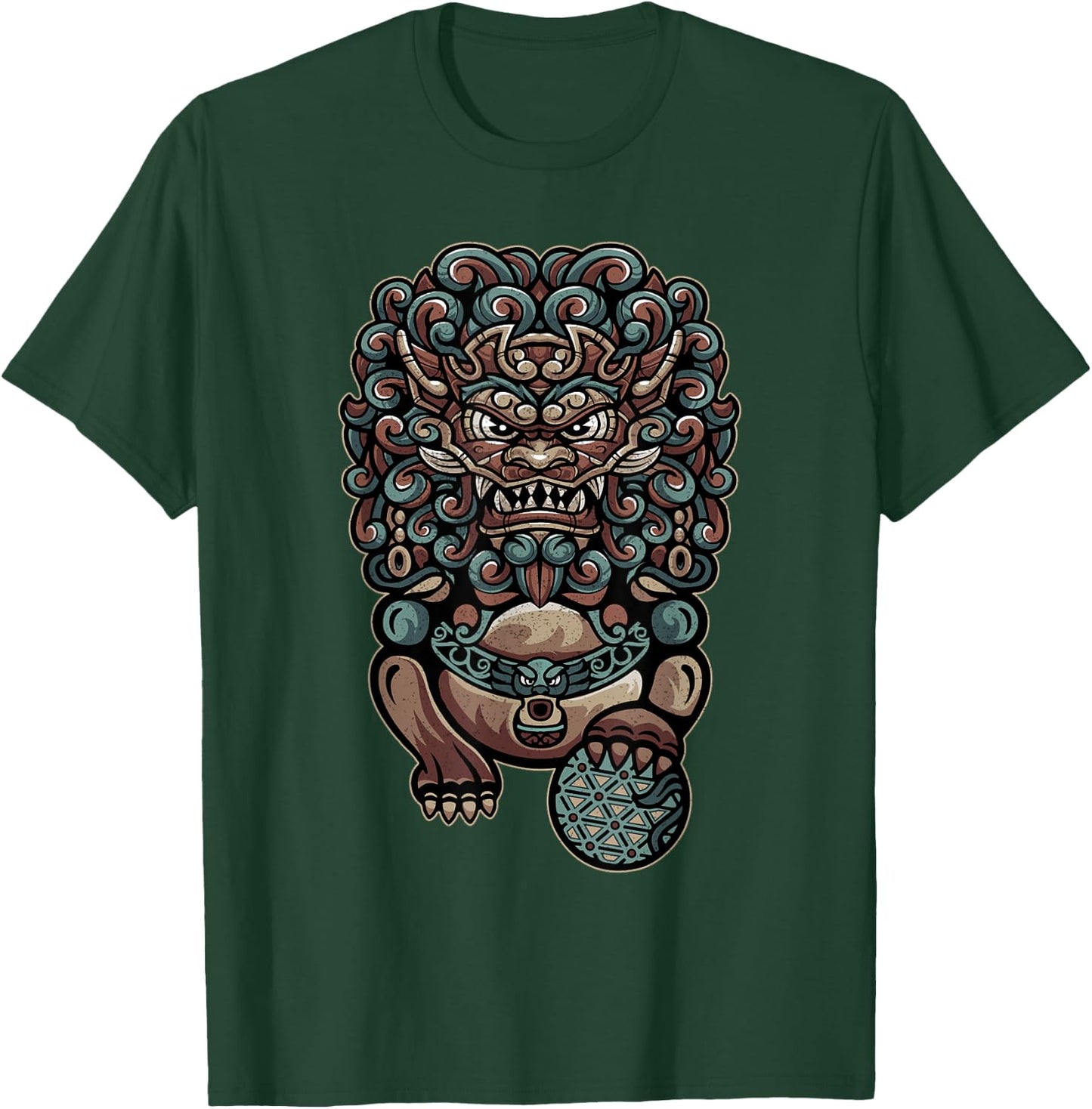 Chinese Guardian Lion Fu Dog or Foo Dog Women T-Shirt - T-Shirt | Forest