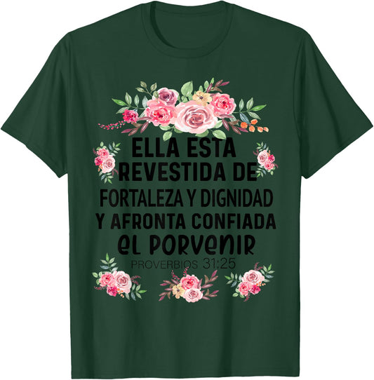 Camiseta cristiana en espanol Versiculo Spanish Christians T-Shirt - T-Shirt | Forest