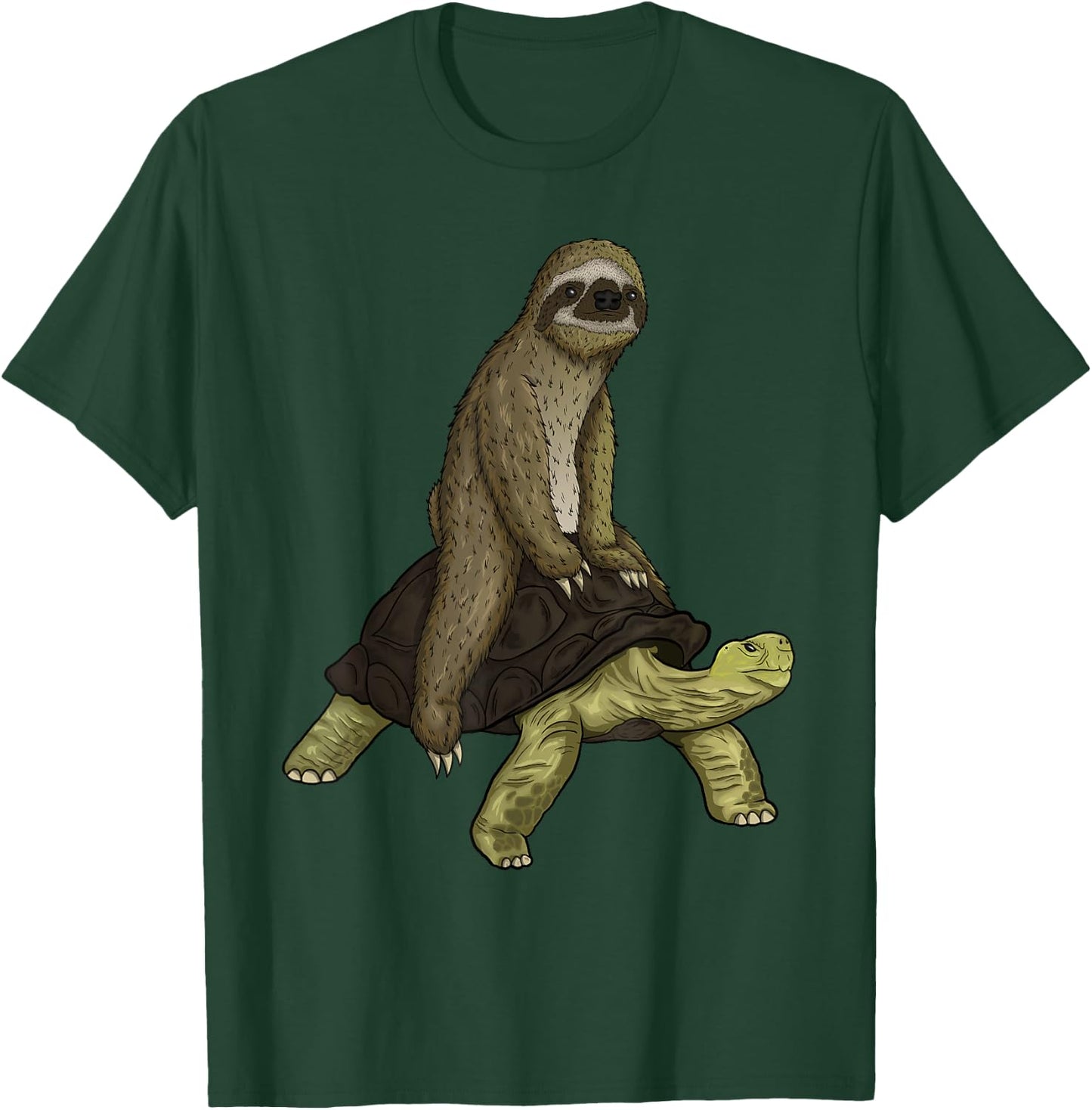 Sloth Turtle Shirt Sloth Riding Tortoise Speed is Relative T-Shirt - T-Shirt | Forest