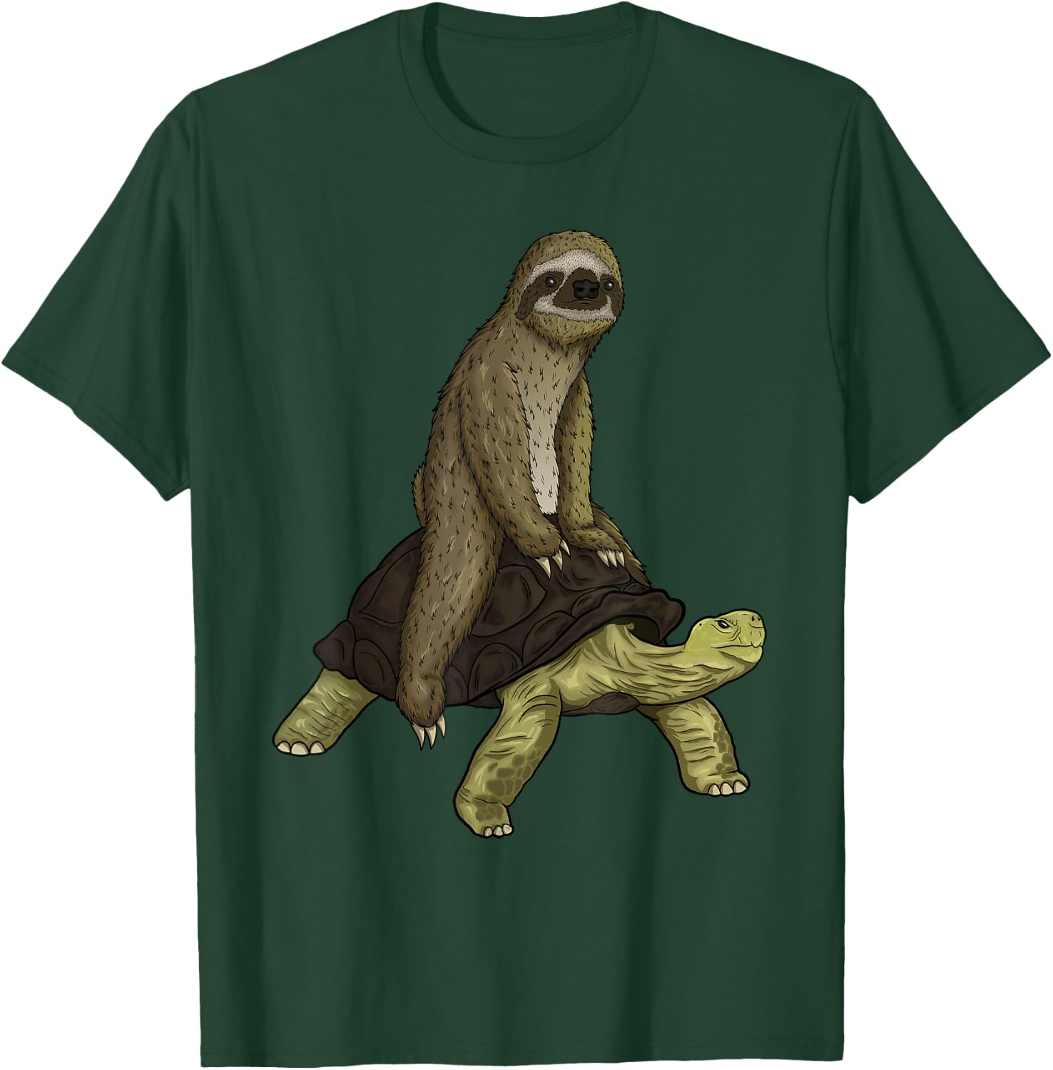 Sloth Turtle Shirt Sloth Riding Tortoise Speed is Relative T-Shirt - T-Shirt | Forest