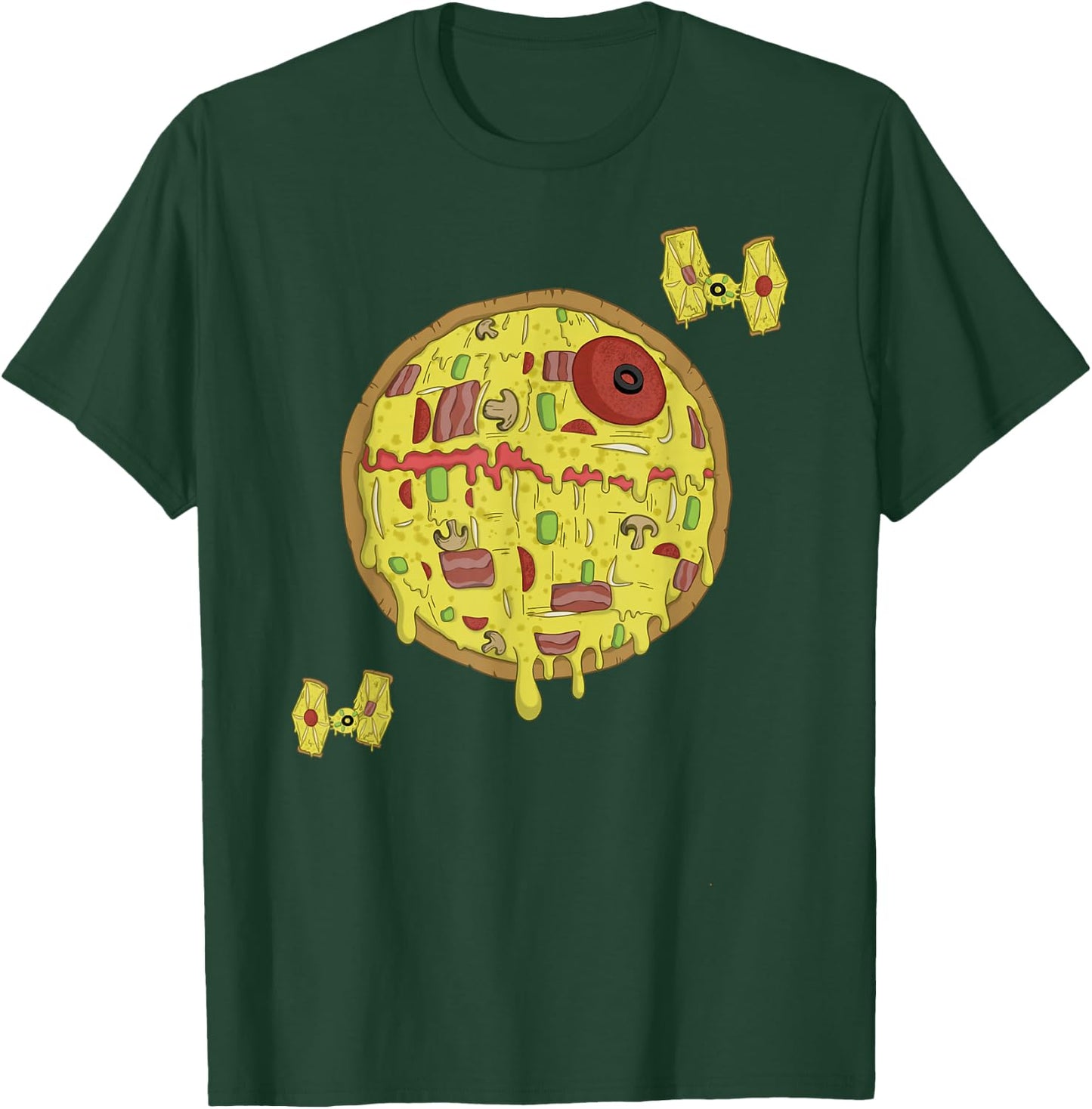 Star Wars Death Star Pizza T-Shirt - T-Shirt | Forest