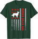 American Flag Border Collie Dad Gift Dog Paw Print Patriotic Women Men T-Shirt - T-Shirt | Forest