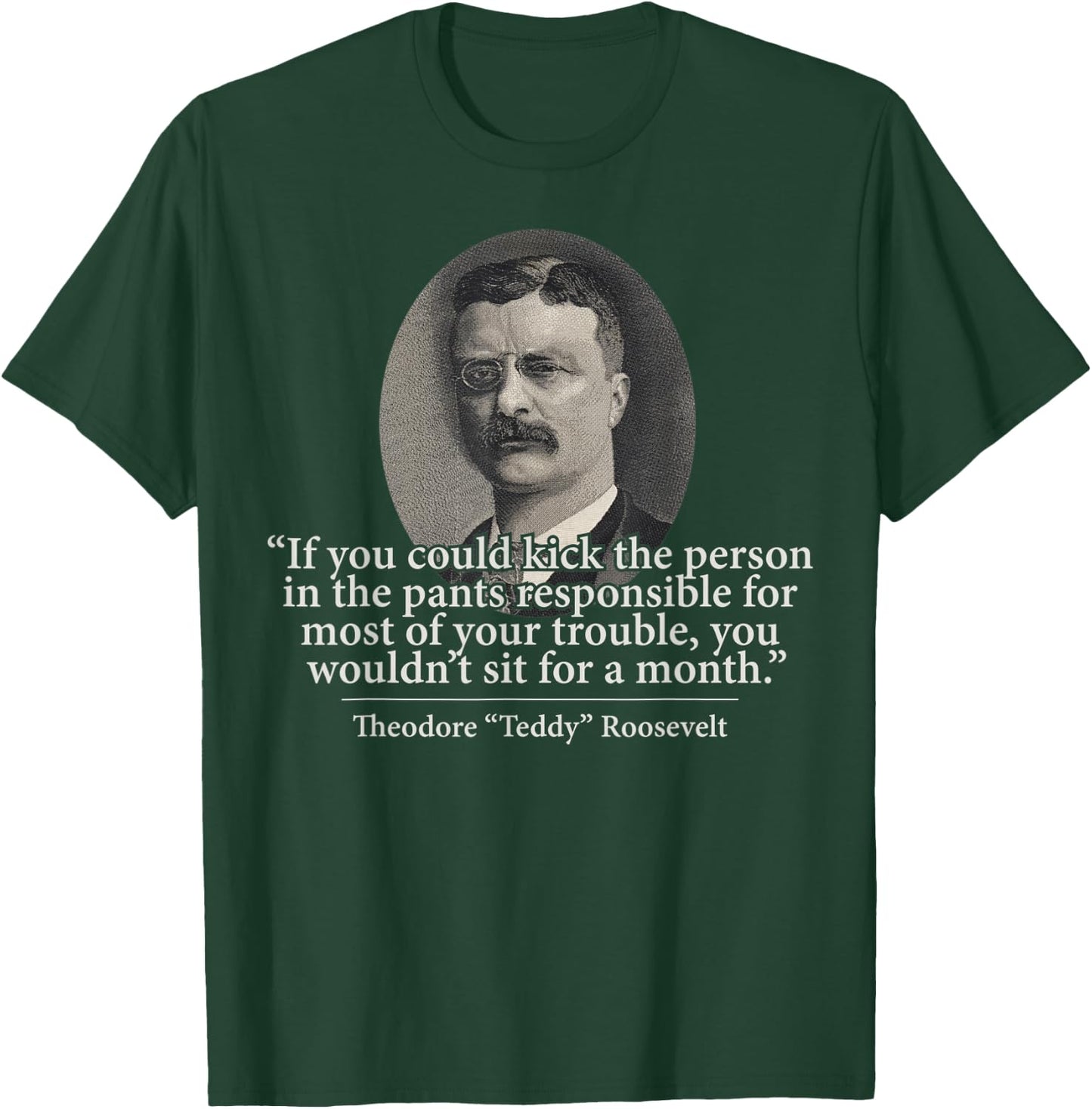 Theodore Teddy Roosevelt Speech Quote History Art Item T-Shirt - T-Shirt | Forest