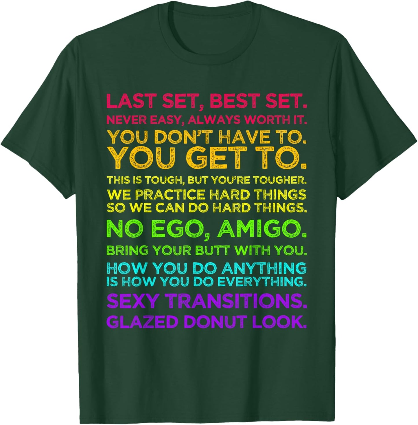 Jess Sims Motivational Quotes - Rainbow Text T-Shirt - T-Shirt | Forest