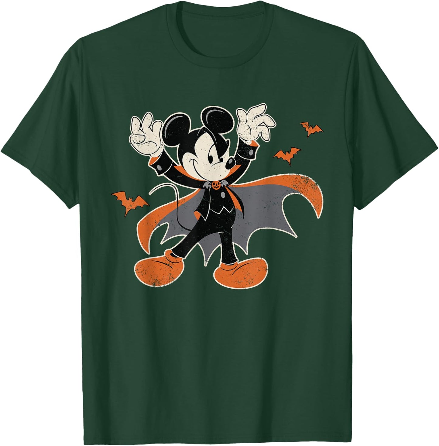 Disney Mickey Mouse Spooky Dracula Costume Halloween T-Shirt - T-Shirt | Forest