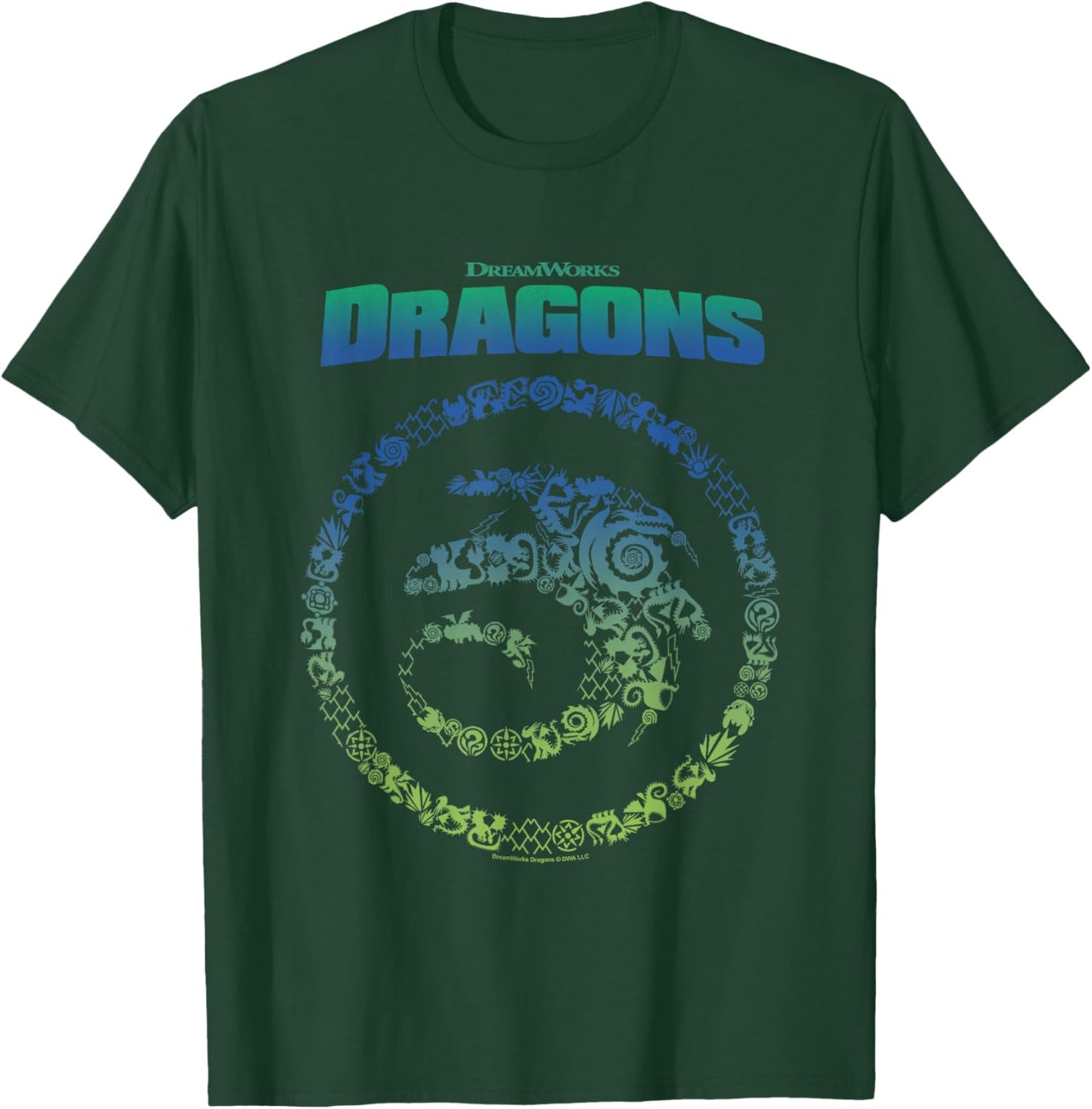 How to Train Your Dragon Toothless Vintage Symbols Logo T-Shirt - T-Shirt | Forest