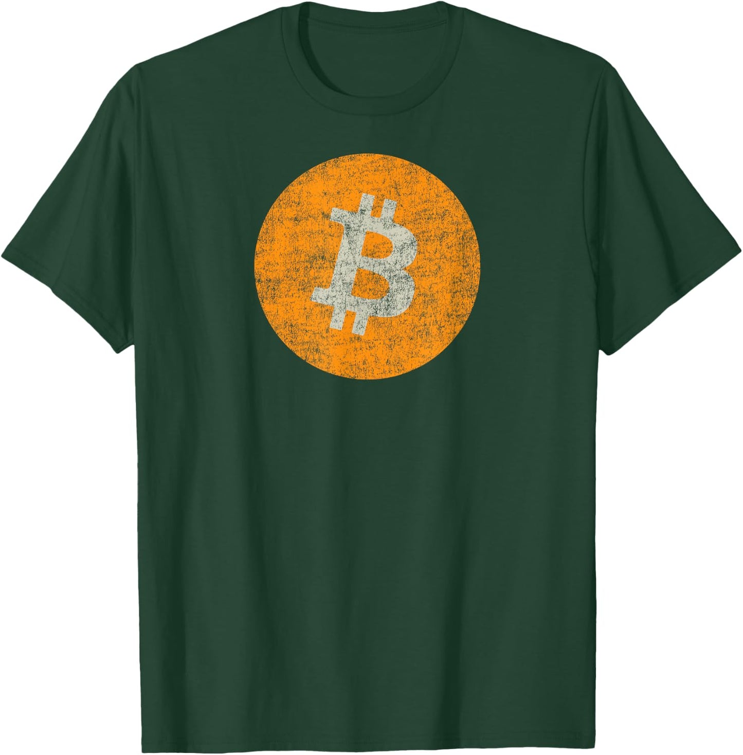 Bitcoin Shirt - Vintage Distressed Bitcoin Logo - Bitcoin T-Shirt - T-Shirt | Forest