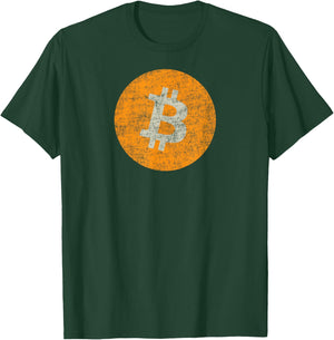 Bitcoin Shirt - Vintage Distressed Bitcoin Logo - Bitcoin T-Shirt - T-Shirt | Forest