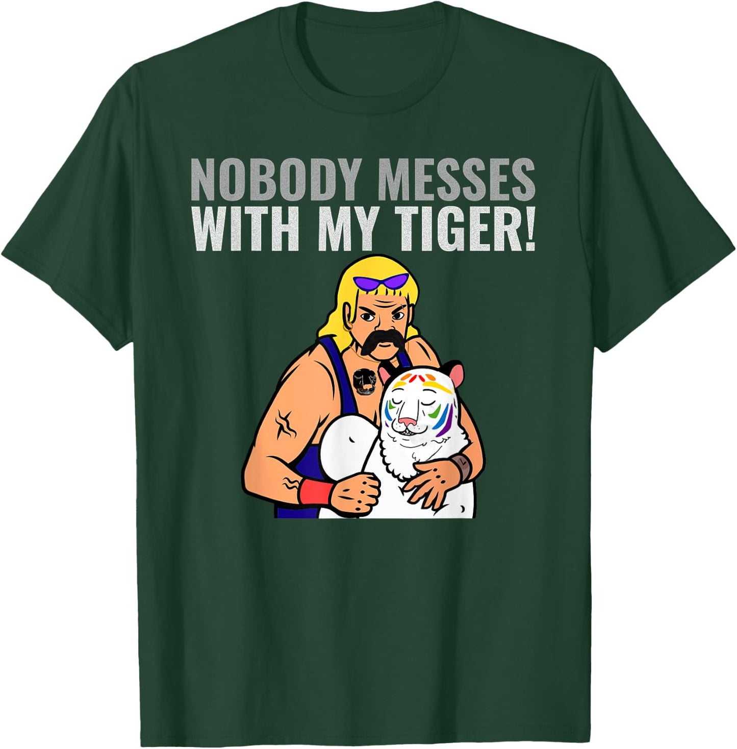 Funny Tiger with Dad Motif - King of the Jungle - Exotic T-Shirt - T-Shirt | Forest