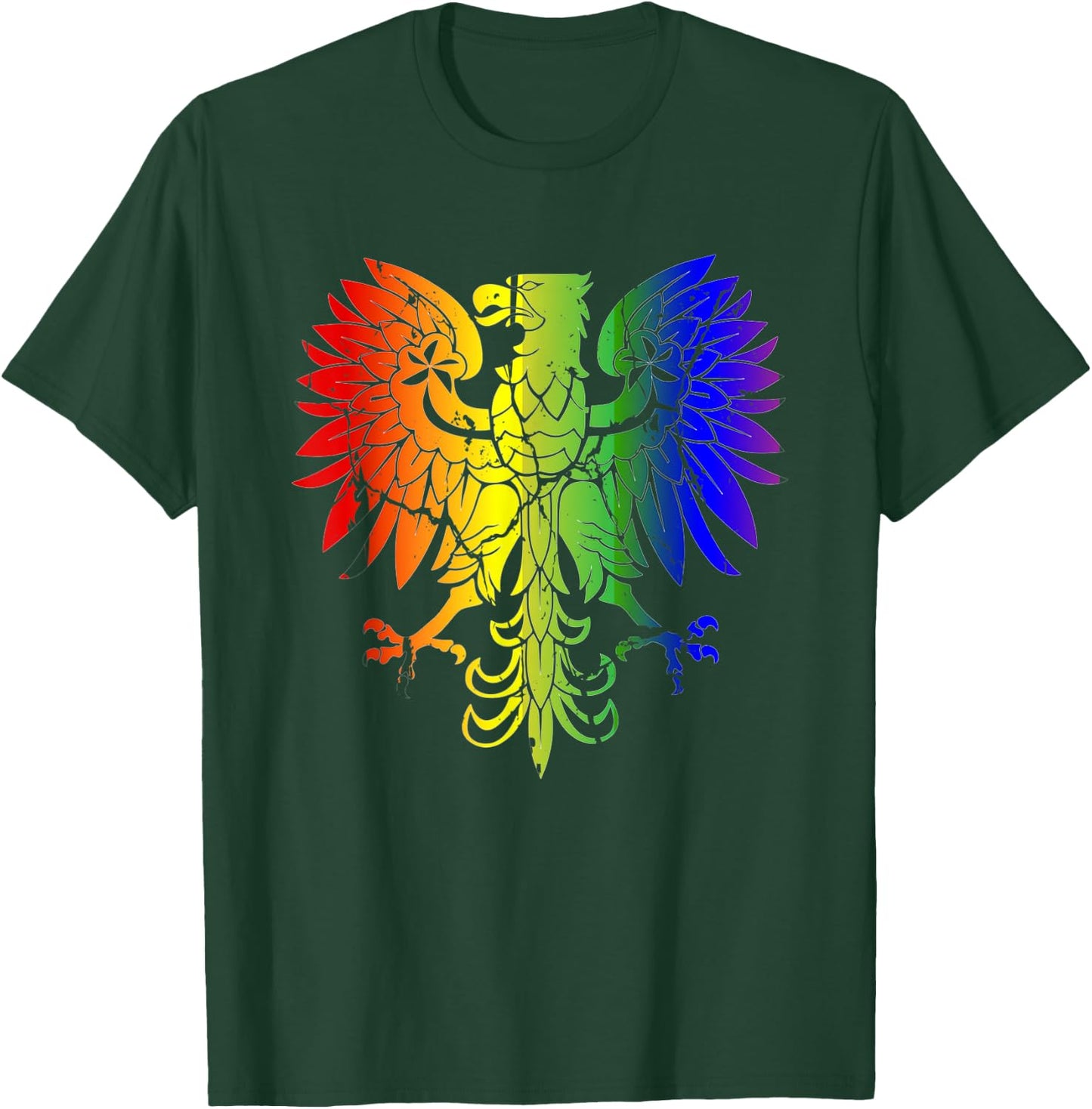 Country of Poland Gay Pride Eagle Polish Gay Pride Eagle T-Shirt - T-Shirt | Forest