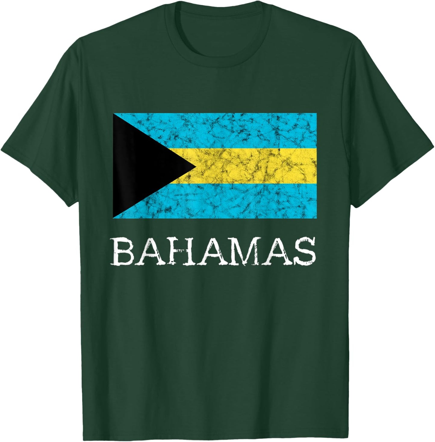 Bahamas Flag Bahamian Island Tourist Souvenir Bahamian Flag T-Shirt - T-Shirt | Forest