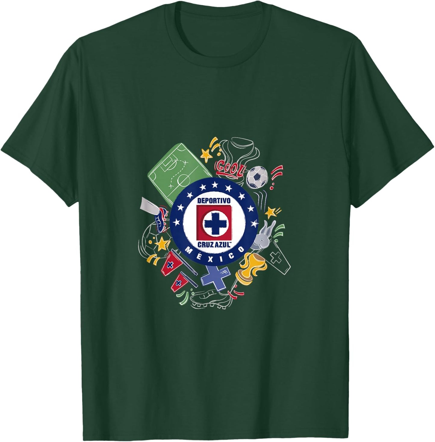 Cruz Azul - Score Big with Our Exclusive Collection T-Shirt - T-Shirt | Forest