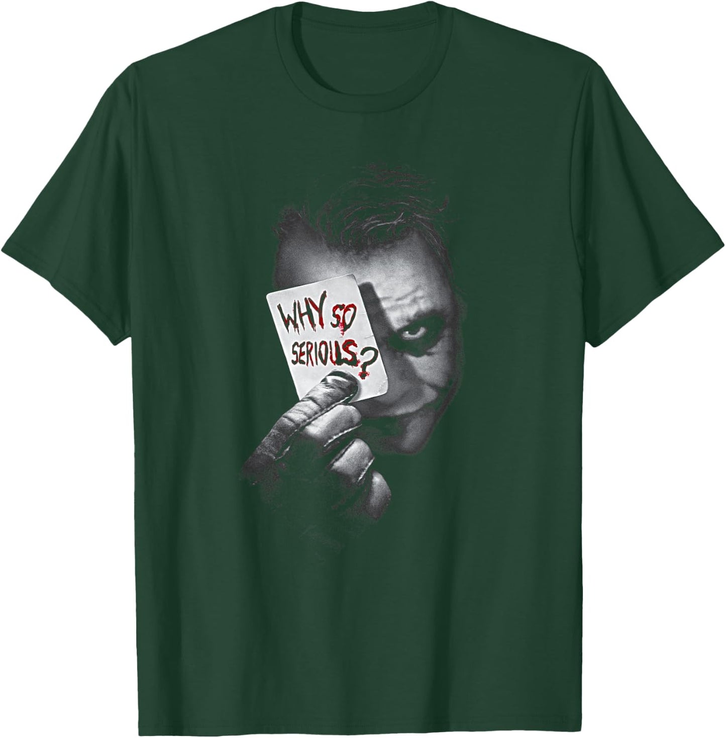DC Comics Men's Adult Black Batman Dark Knight 'Why So Serious' T-Shirt - T-Shirt | Forest