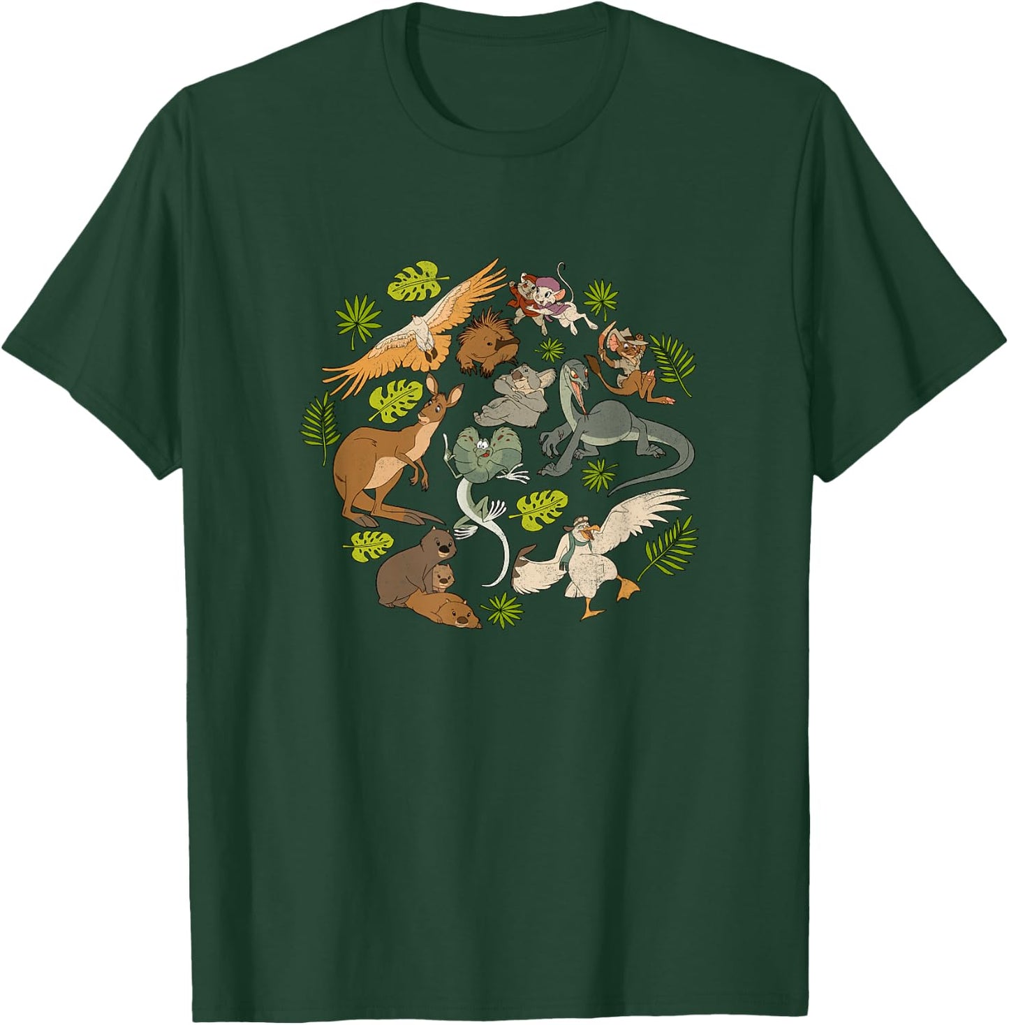 Disney The Rescuers Down Under Vintage Character Jumble T-Shirt - T-Shirt | Forest
