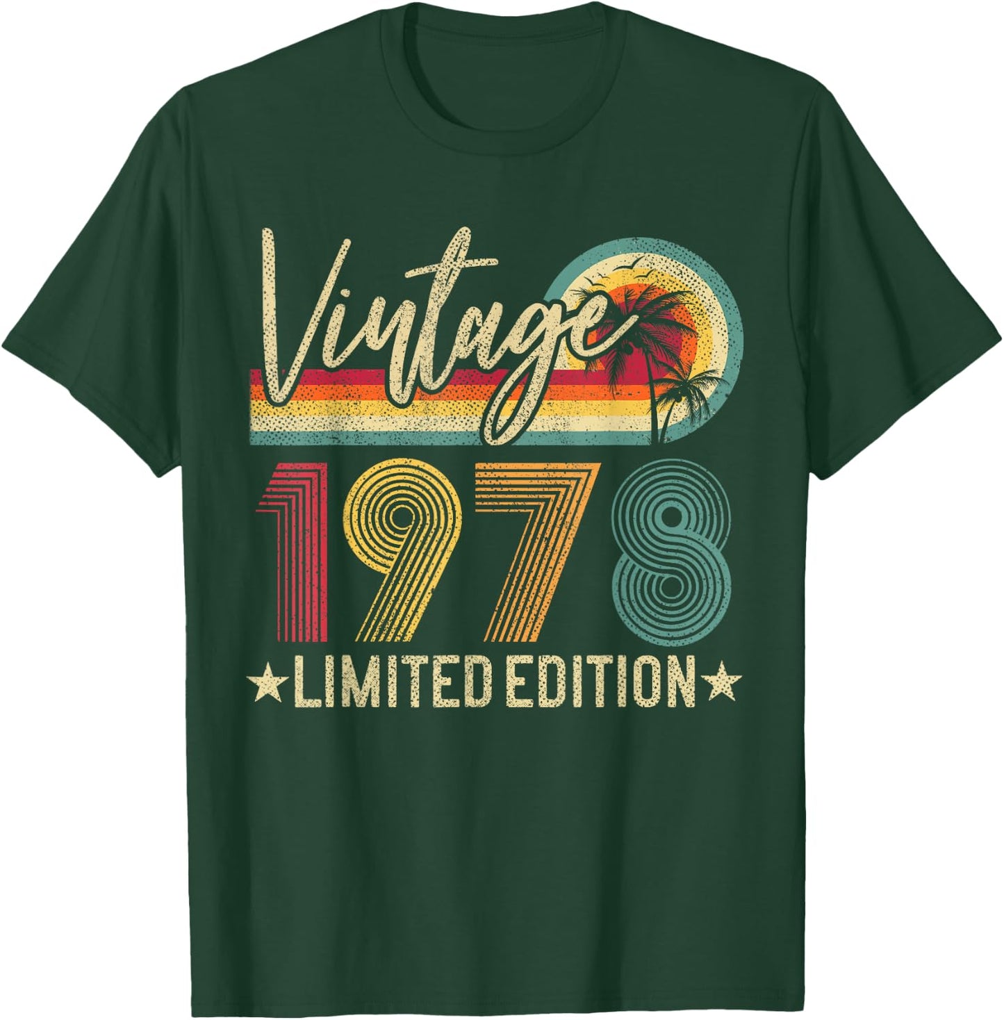 Vintage 1978 47th Birthday Gift 47 Years Old Limited Edition T-Shirt - T-Shirt | Forest