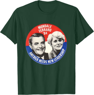 Mondale, Ferraro Shirt Walter Geraldine election T-Shirt - T-Shirt | Forest