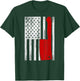 Retro American Butcher Gift USA Flag Vintage Meat Cleaver T-Shirt - T-Shirt | Forest