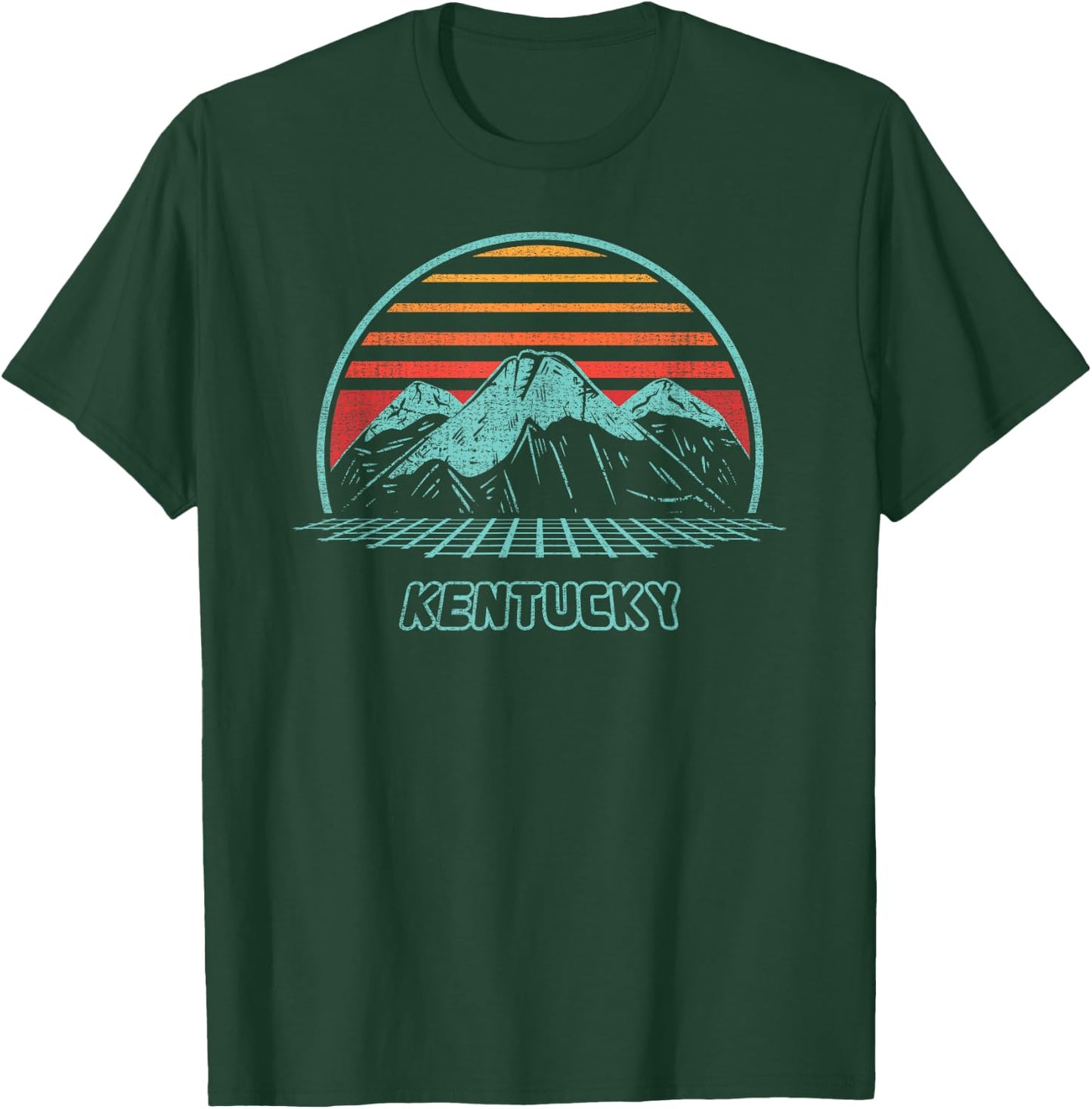 Kentucky Retro Mountain Hiking 80s Style T-Shirt - T-Shirt | Forest