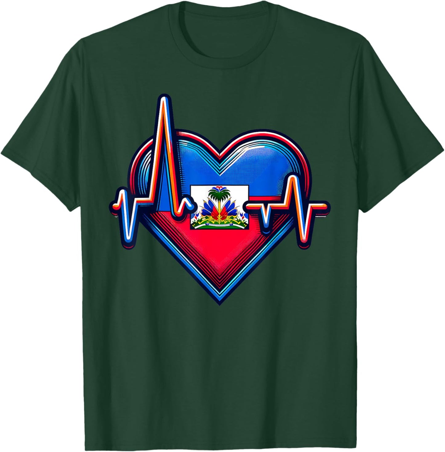 Haitian Flag Day Love Haiti Haitian Haitian Roots Haiti Flag T-Shirt - T-Shirt | Forest