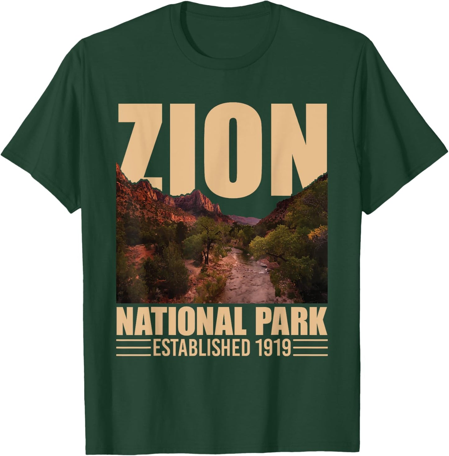 Zion National Park - Retro Hiking & Camping Lover T-Shirt - T-Shirt | Forest