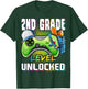 2nd Grade Level Unlocked Video Game Back to School Boys T-Shirt - T-Shirt | Forest