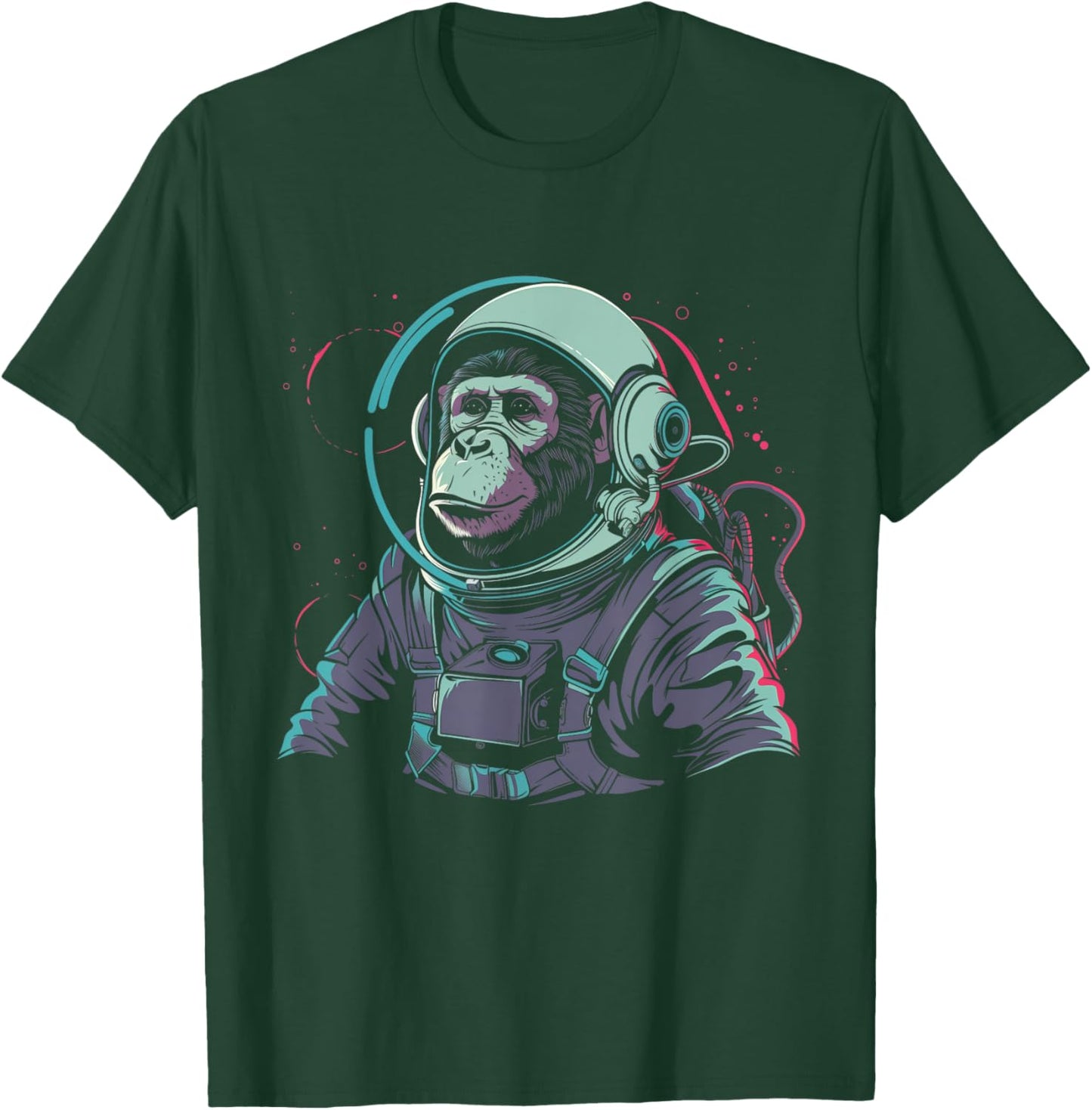 Astronaut Monkey Chimpanzee Chimpanzee Space Suit Funny T-Shirt - T-Shirt | Forest