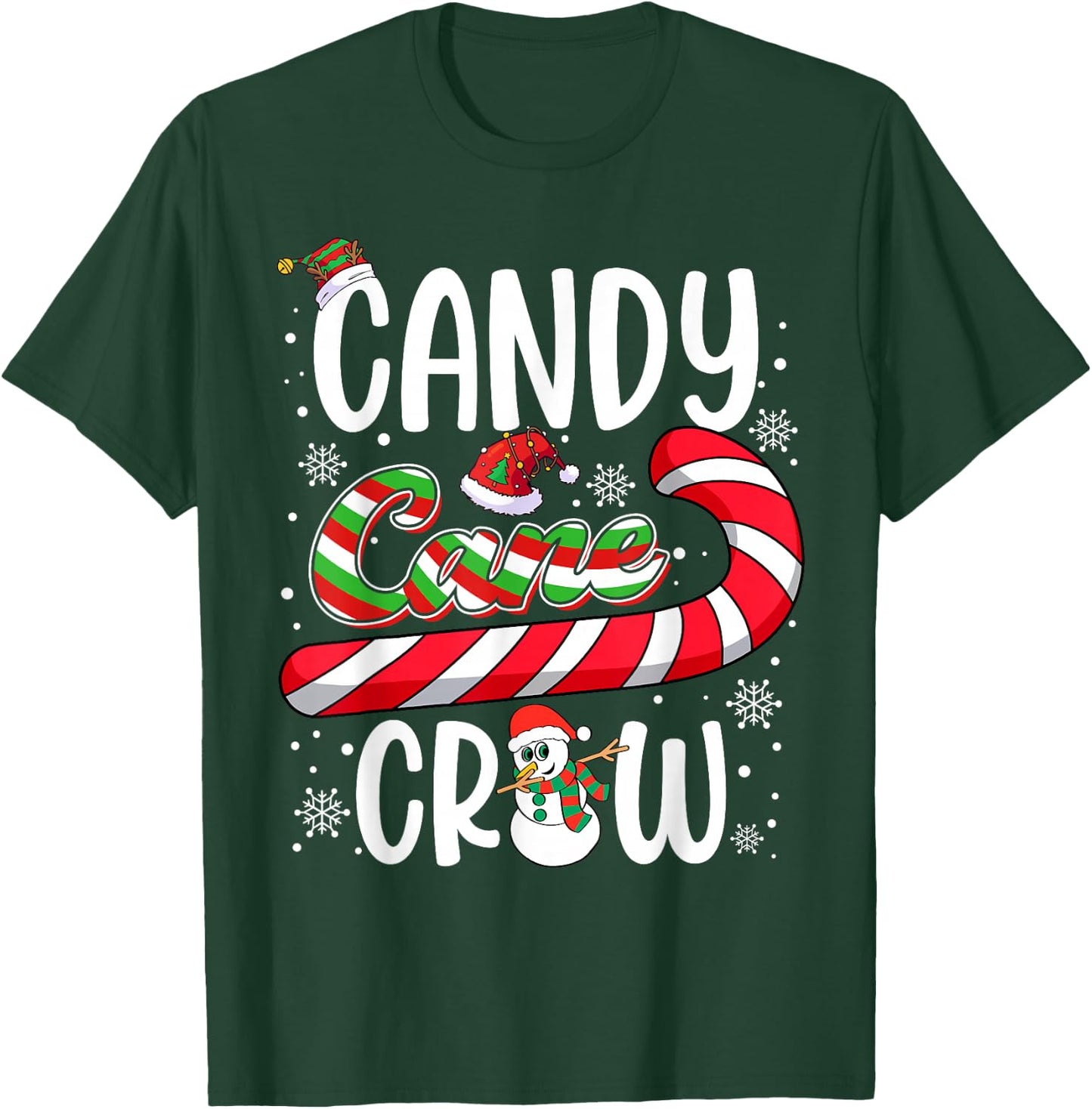 Candy Cane Crew Christmas Xmas Love Candy Boys Girls Kids T-Shirt - T-Shirt | Forest