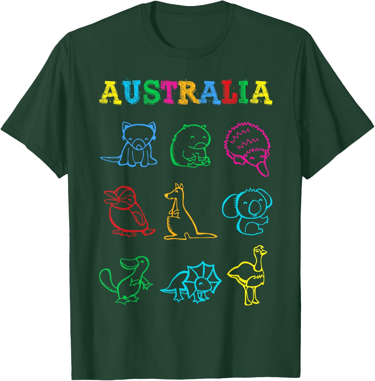 Australia Day Toddler Shirt Funny Animals Australian T-Shirt - T-Shirt | Forest