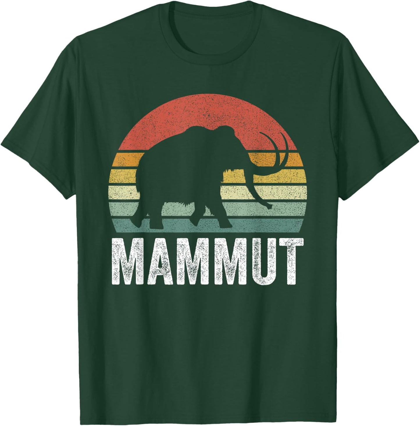 Vintage Retro Sunset Mammut T-Shirt - T-Shirt | Forest