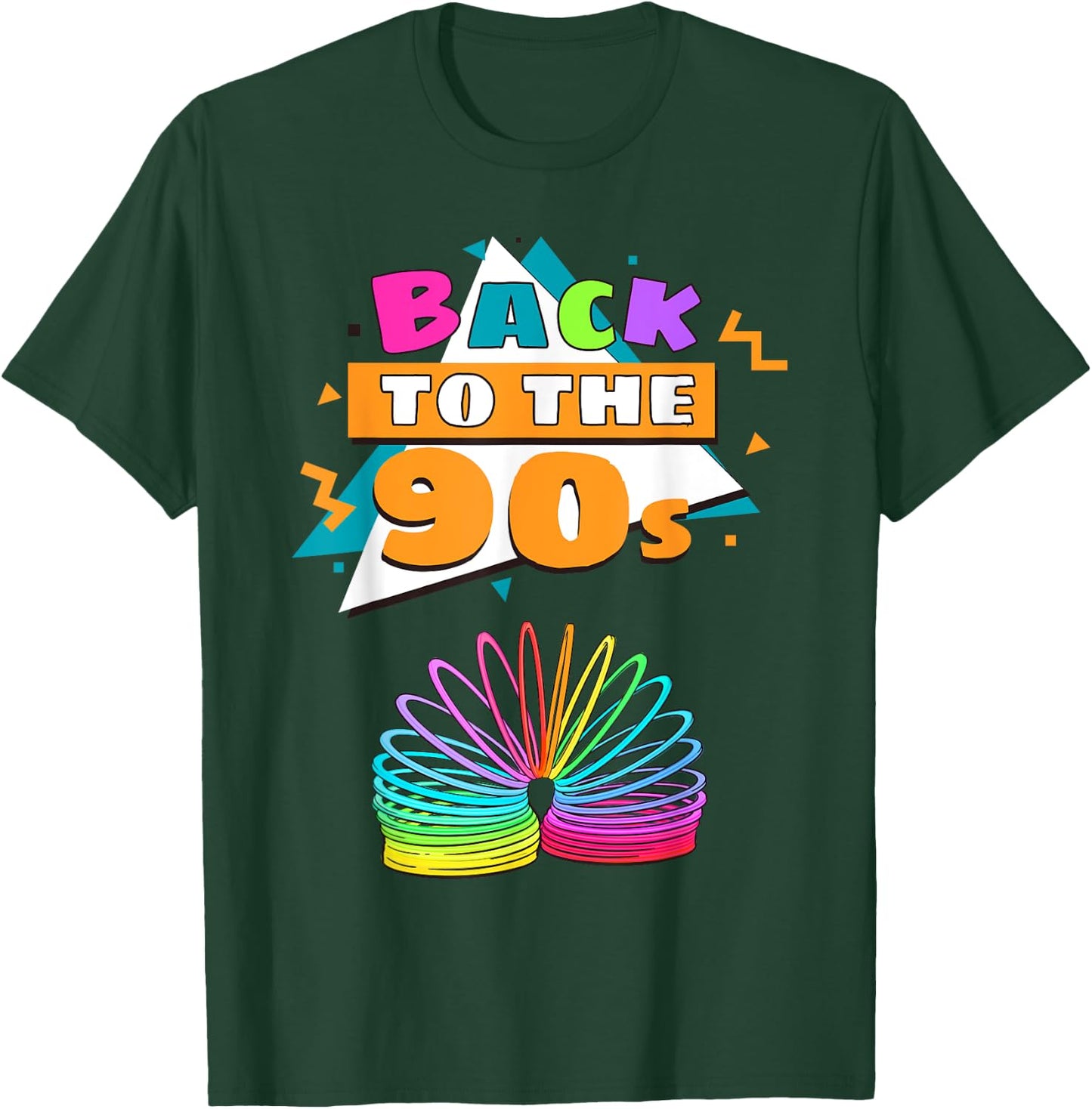Men's Women's Kids Vintage Retro Back To 90's Graphic Design T-Shirt - T-Shirt | Forest