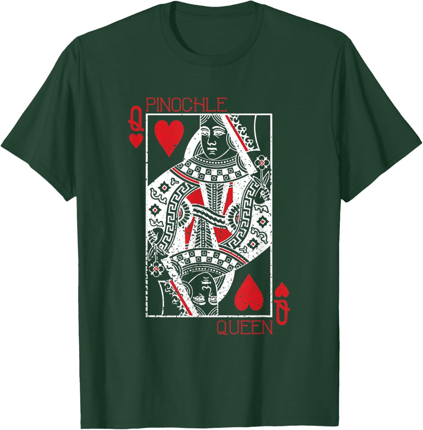Pinochle queen card - pinochle gift T-Shirt - T-Shirt | Forest