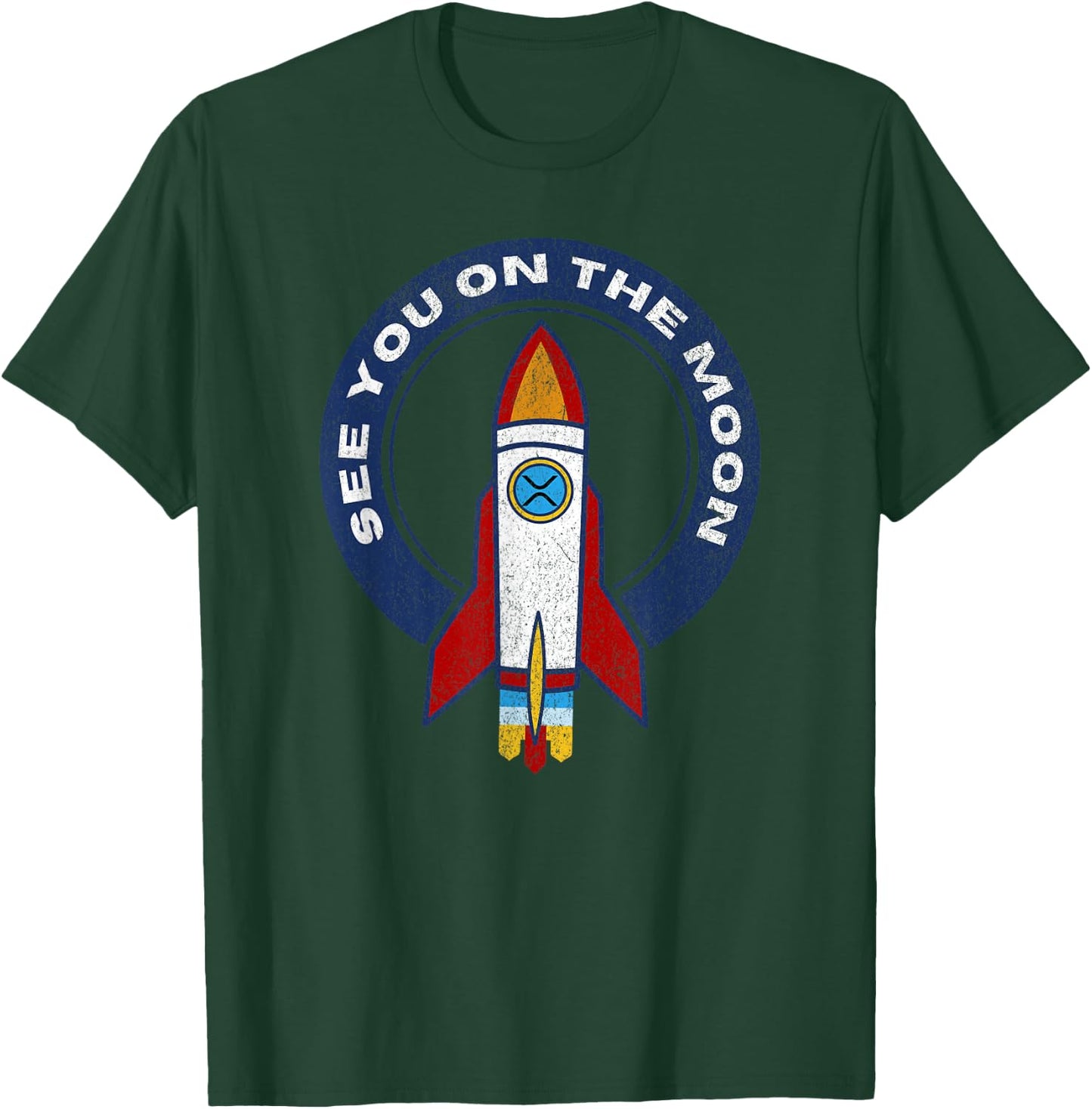 XRP Moon Crypto Merchandise T-Shirt - T-Shirt | Forest