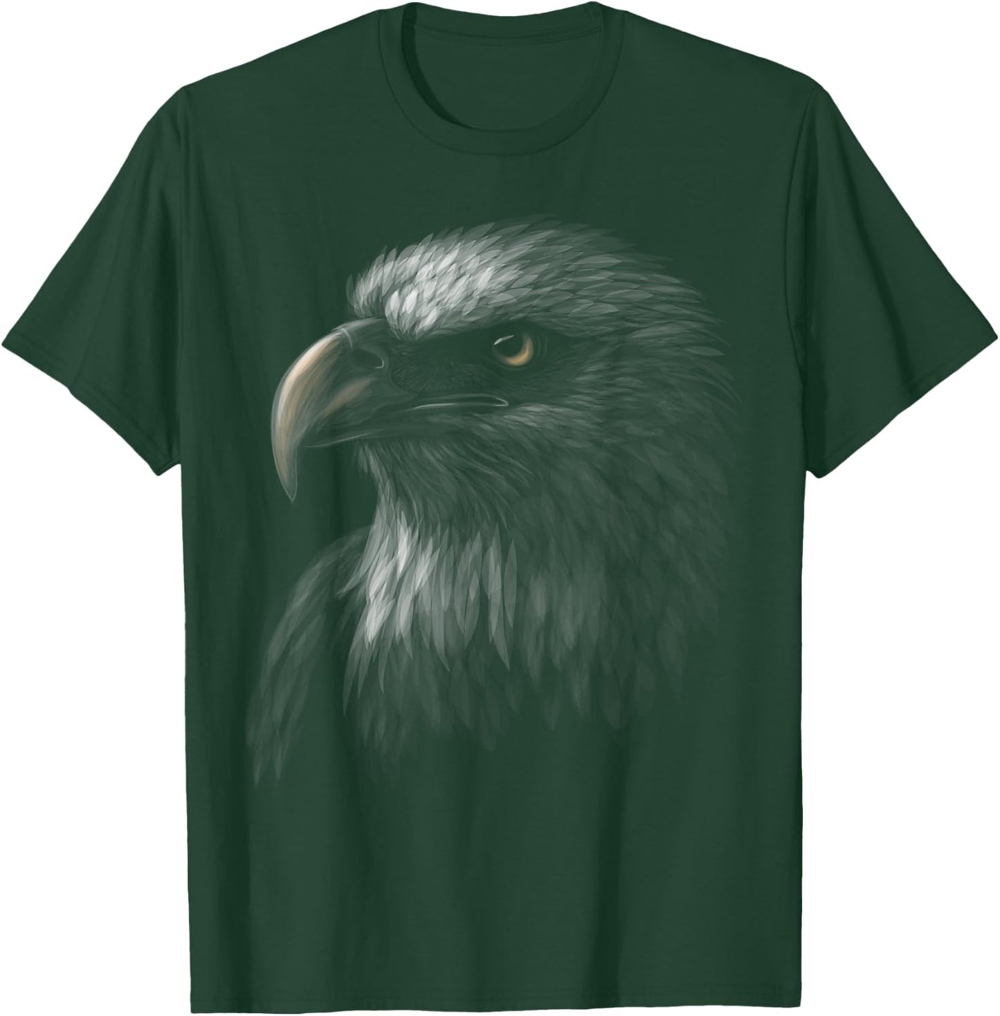 Cute Bald Eagle Head Black Art for Lovers Eagles Birds T-Shirt - T-Shirt | Forest