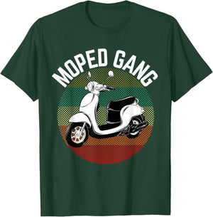 Moped Driver Gift Moped Gang Vintage Scooter Motorcycle T-Shirt - T-Shirt | Forest
