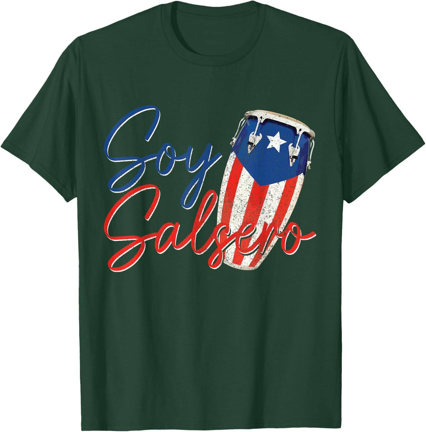 Puerto Rico Salsa Dancing Music Flag Caribbean Souvenir T-Shirt - T-Shirt | Forest