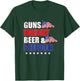 Guns Whiskey Beer And Freedom Gift Men Women 2nd Amendment T-Shirt - T-Shirt | Forest