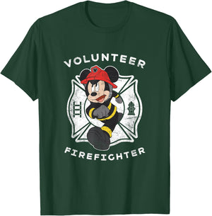 Disney Mickey and Friends Mickey Mouse Volunteer Firefighter T-Shirt - T-Shirt | Forest