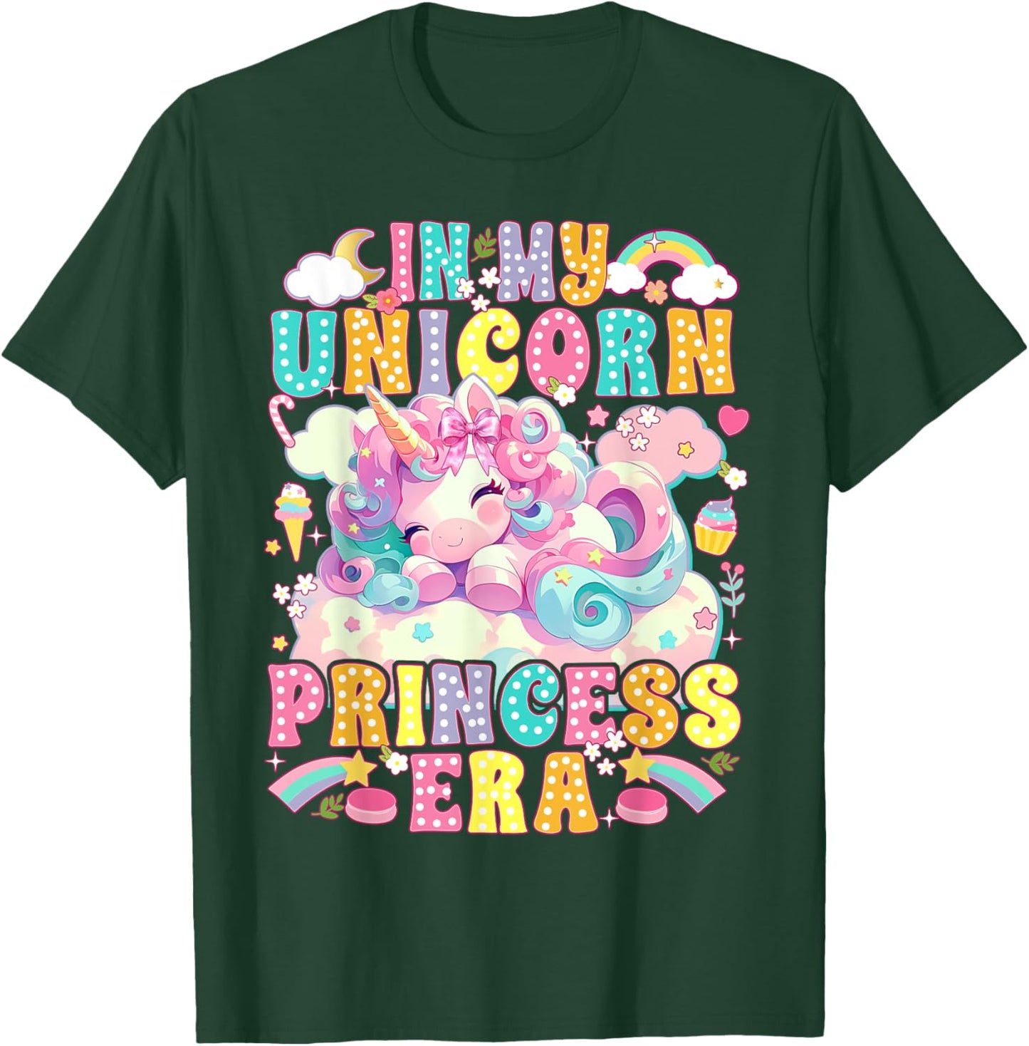 In My Unicorn Princess Era Unicorn Lover Girl T-Shirt - T-Shirt | Forest