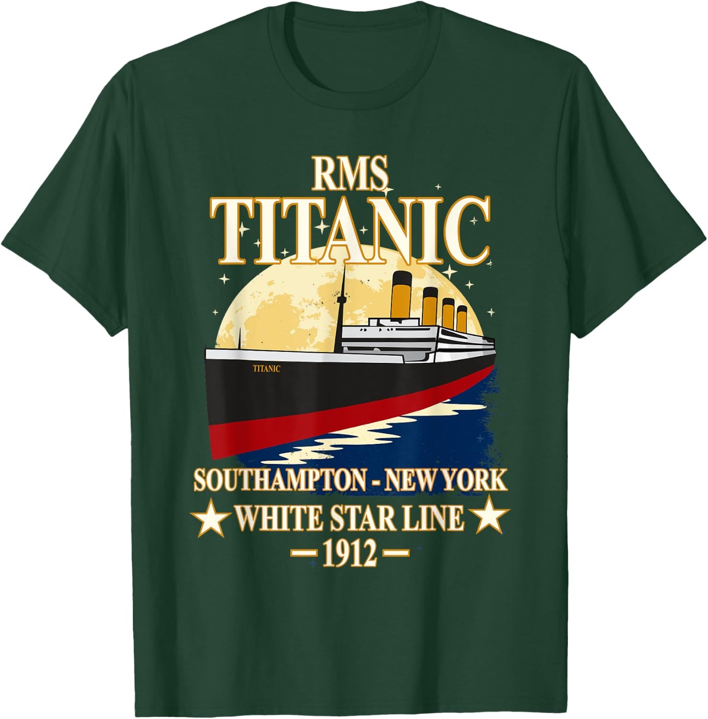 RMS TITANIC White Star Line Cruise Ship 1912 Boys Girls Kids T-Shirt - T-Shirt | Forest