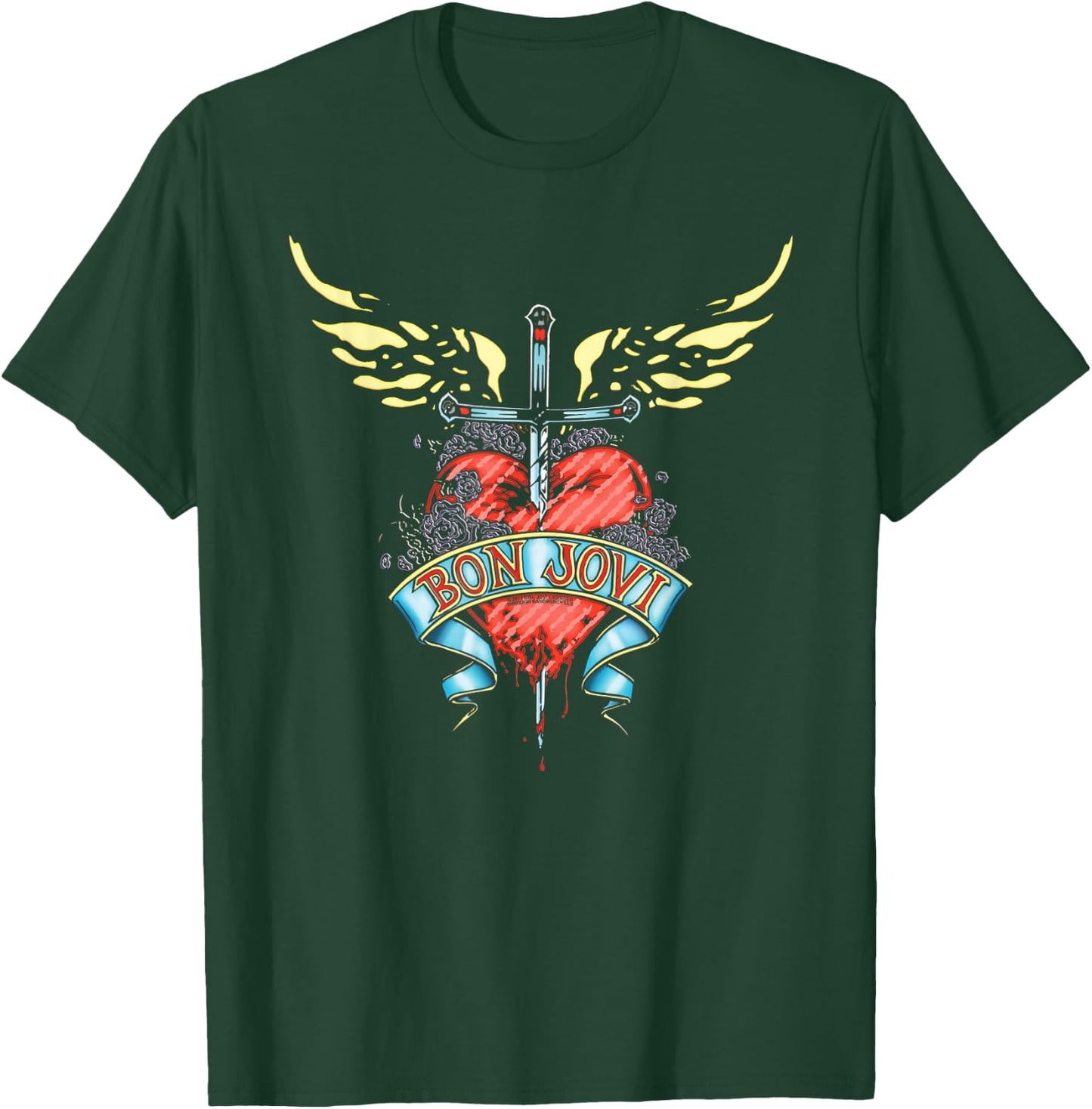 Bon Jovi Daggered T-Shirt - T-Shirt | Forest