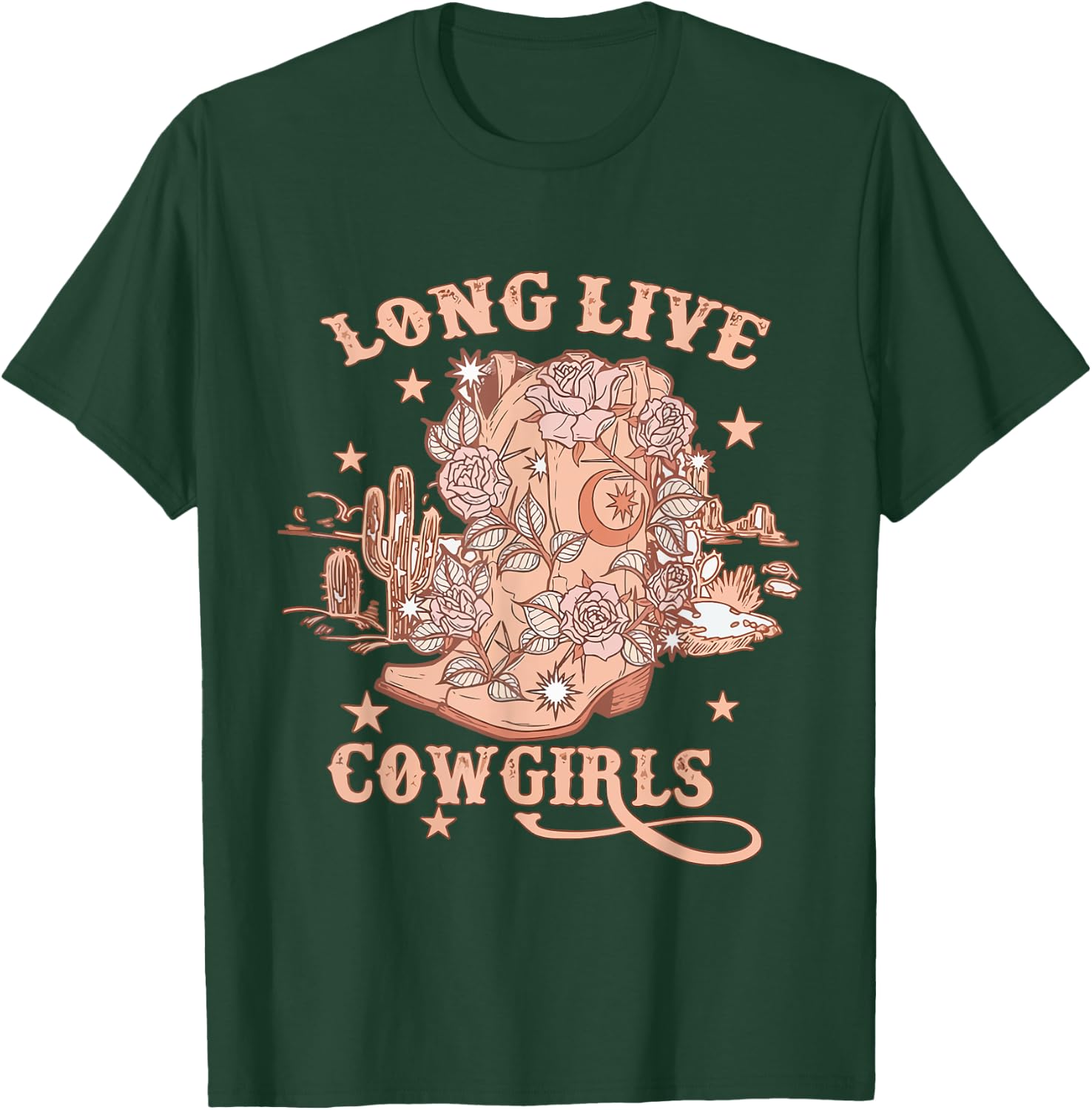 Long Funny Live Country Gifts Southern For Cowgirls Black T-Shirt - T-Shirt | Forest