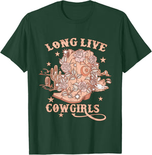 Long Funny Live Country Gifts Southern For Cowgirls Black T-Shirt - T-Shirt | Forest