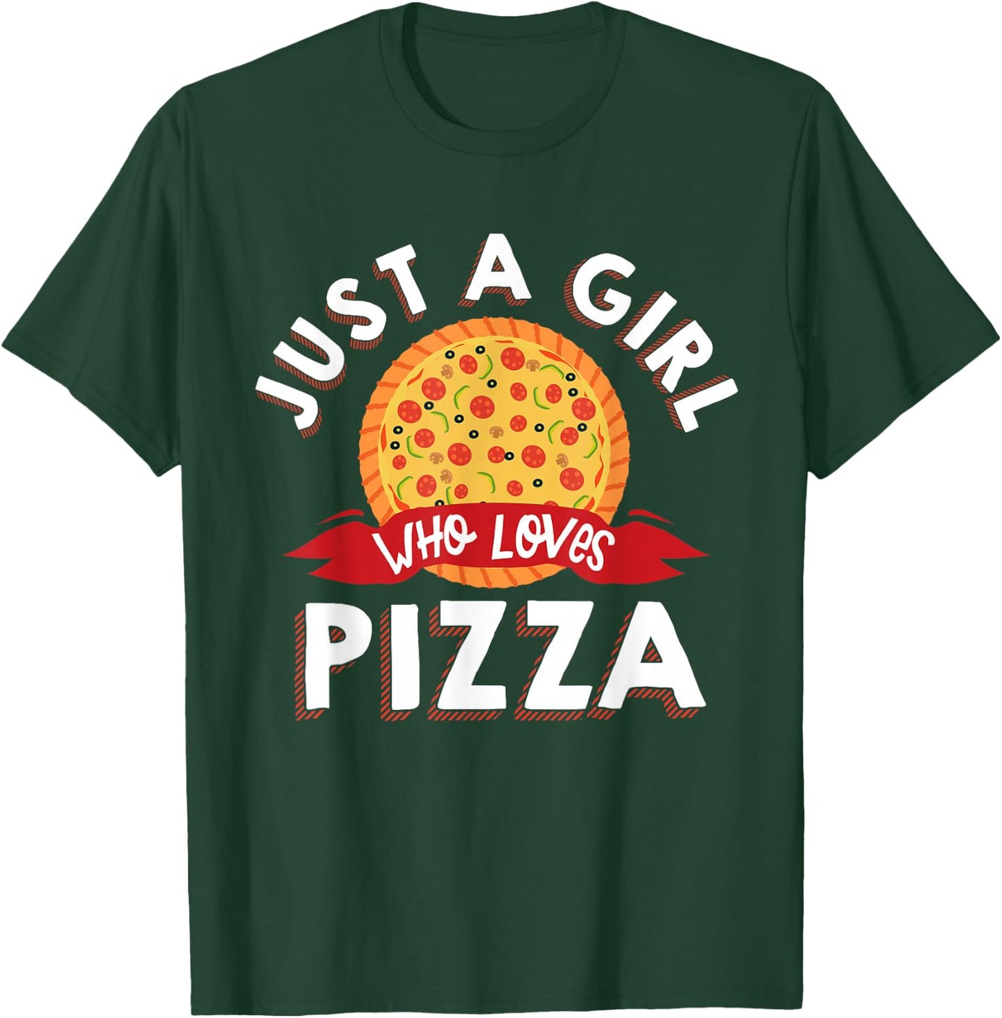 Funny Pizza Art Girls Italian Pizza Slice Lover T-Shirt - T-Shirt | Forest