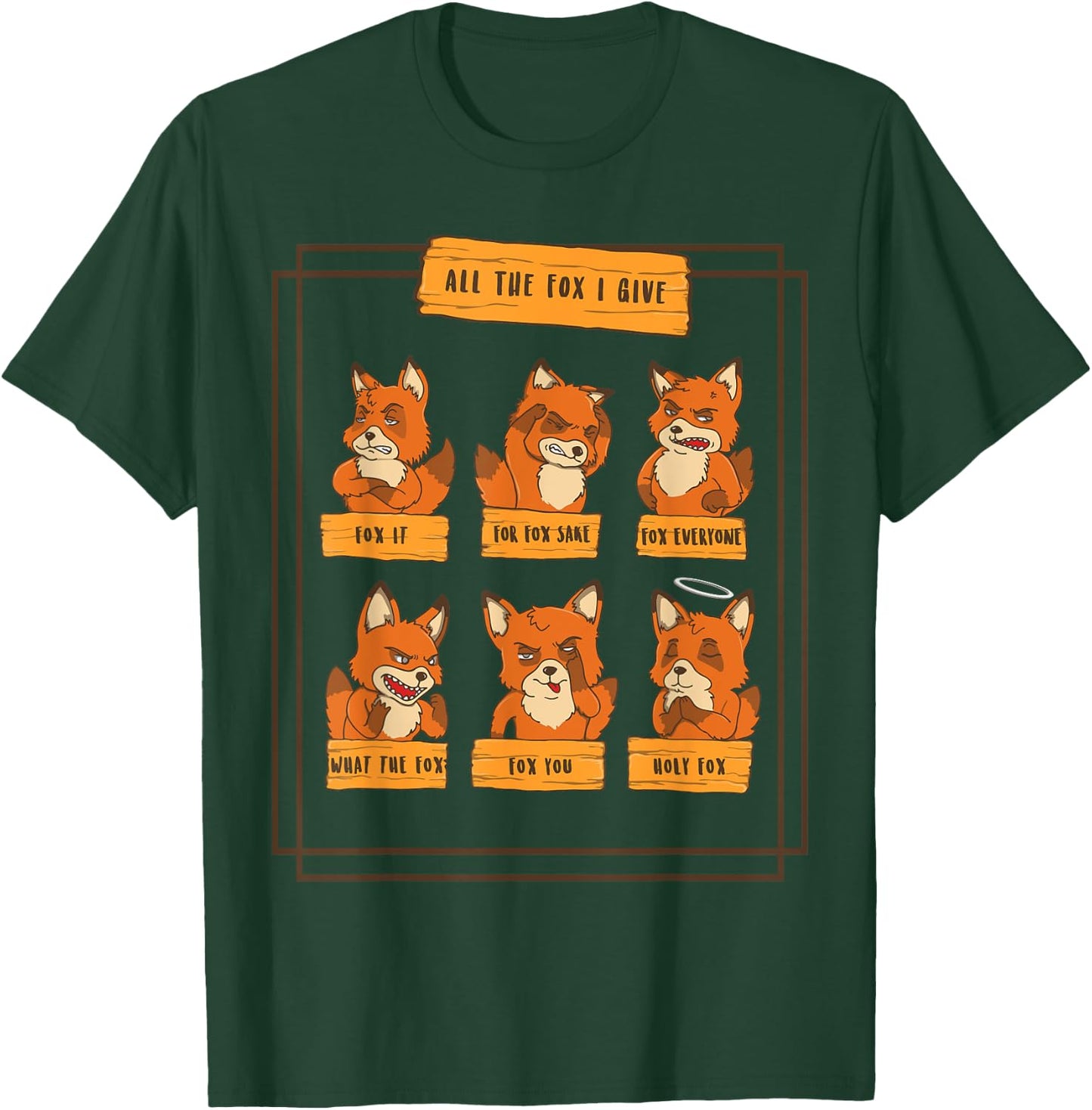 Look At All The Fox I Give Funny Red Foxes No Fox Given T-Shirt - T-Shirt | Forest