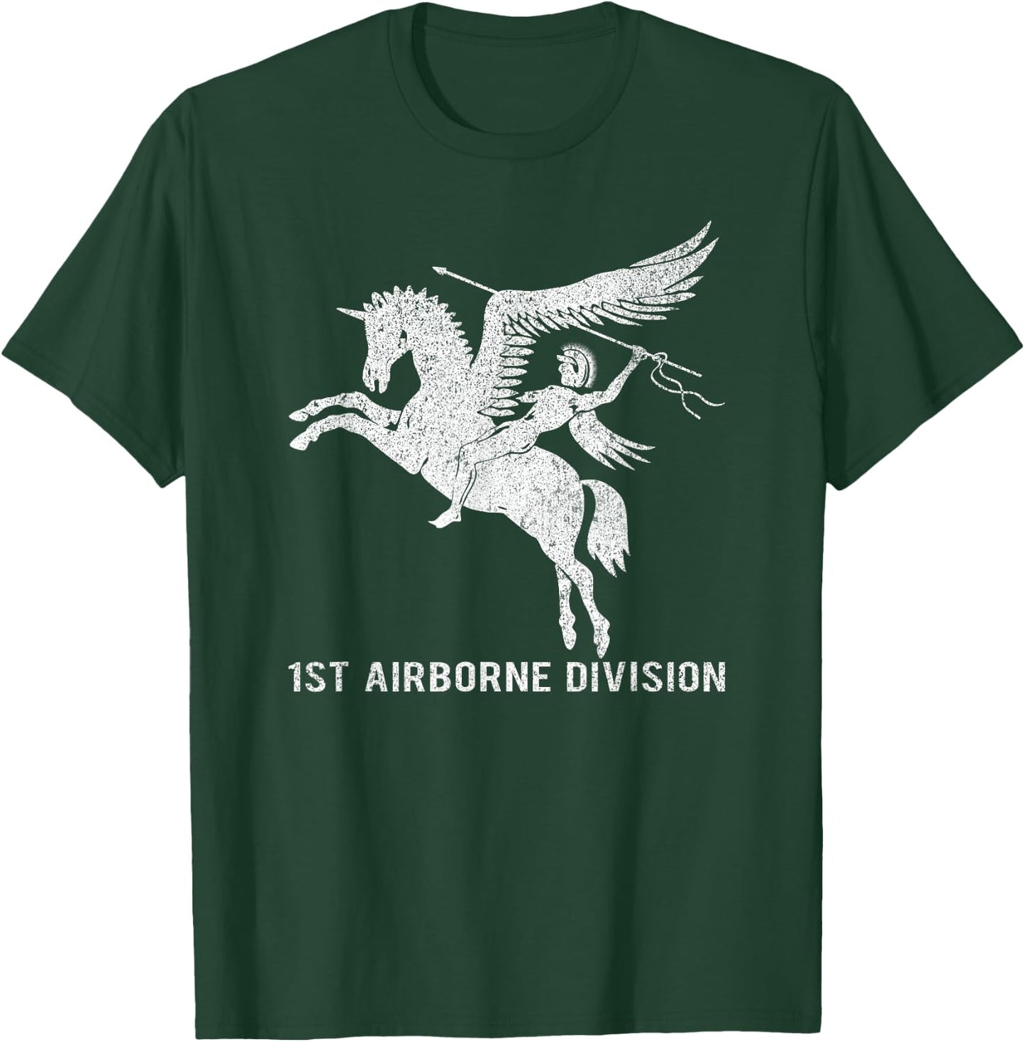 1st Airborne Division British WW2 Infantry Pegasus Insignia T-Shirt - T-Shirt | Forest